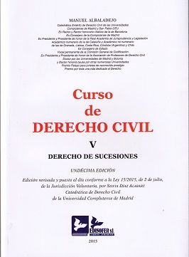 Curso De Derecho Civil V Derecho De Sucesiones Albaladejo Manuel Personalized Items