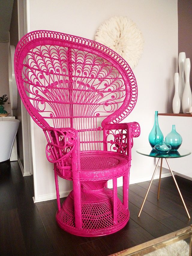 Neon Pink Wicker Chair House Edition Pinterest Pea Neon Pink Wicker Chair