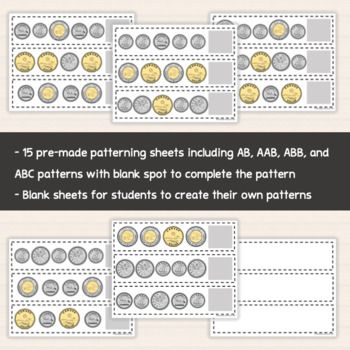 Canadian Money, Canadian Coins, Identifying Coins, Abc Patterns, Patterned Sheets, Financial Literacy, Skills, Abs, Clip Art
