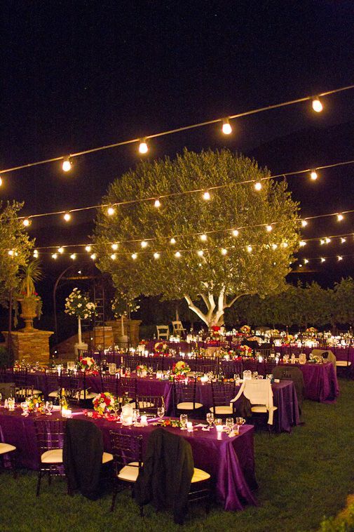 Lighting Simple Tail Tables Wedding Pinterest Elegant I Definitely Want An Outdoor Night Reception Love The Ideaof A Wedding If Its Done With Right Amount Of Lighting Beautiful
