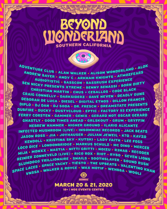 Beyond Wonderland Reveals 2020 Lineup Grub Tickets Now In 2020 Beyond Wonderland Festival Electronic Dance Festival