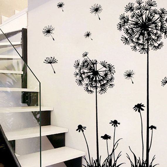 Fleur Plante Motif PVC Wall Art Decal autocollant mural salon Home Decor