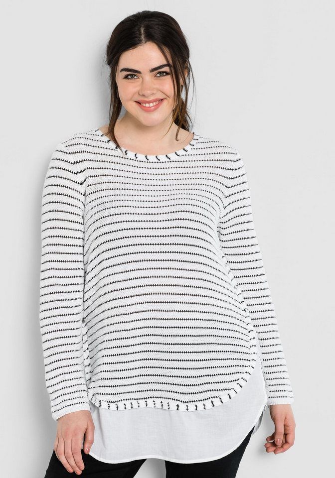 2 in 1 Pullover mit Bluse 2 in 1 Pullover mit Bluse