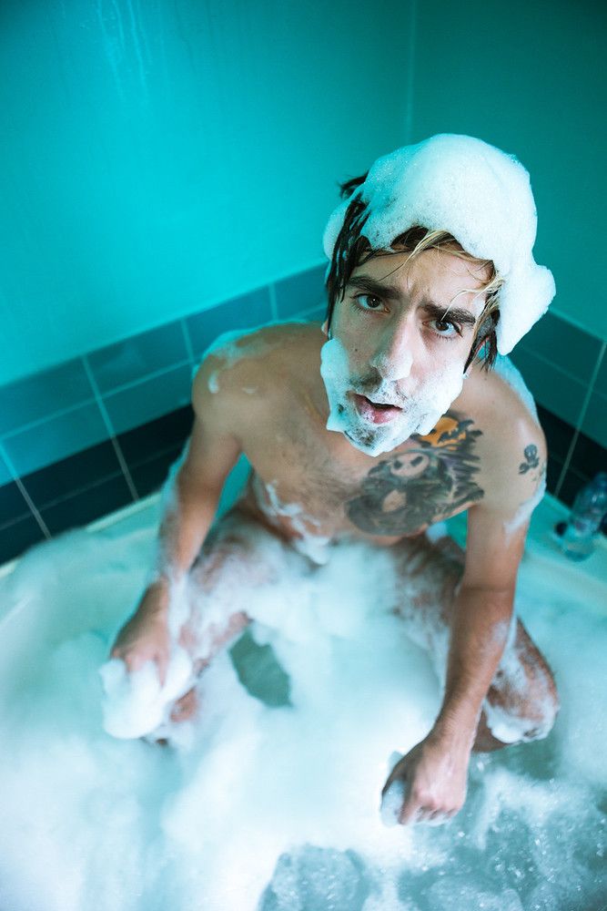 portrait shoot with jack barakat of all time low bubbles jack