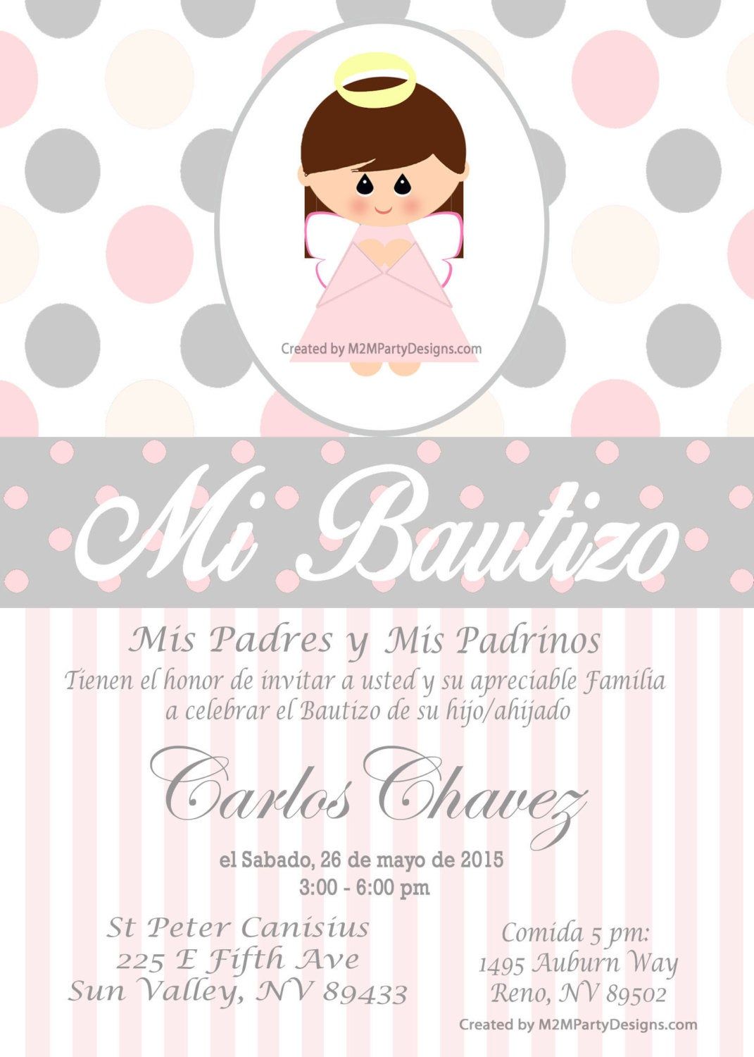Baptism Invitation Custom Printable Print at Home Personalized Invitacion de Bautizo Baptism Baptism Invitation Custom Printable Print at Home Personalized Invitacion de Bautizo Baptism