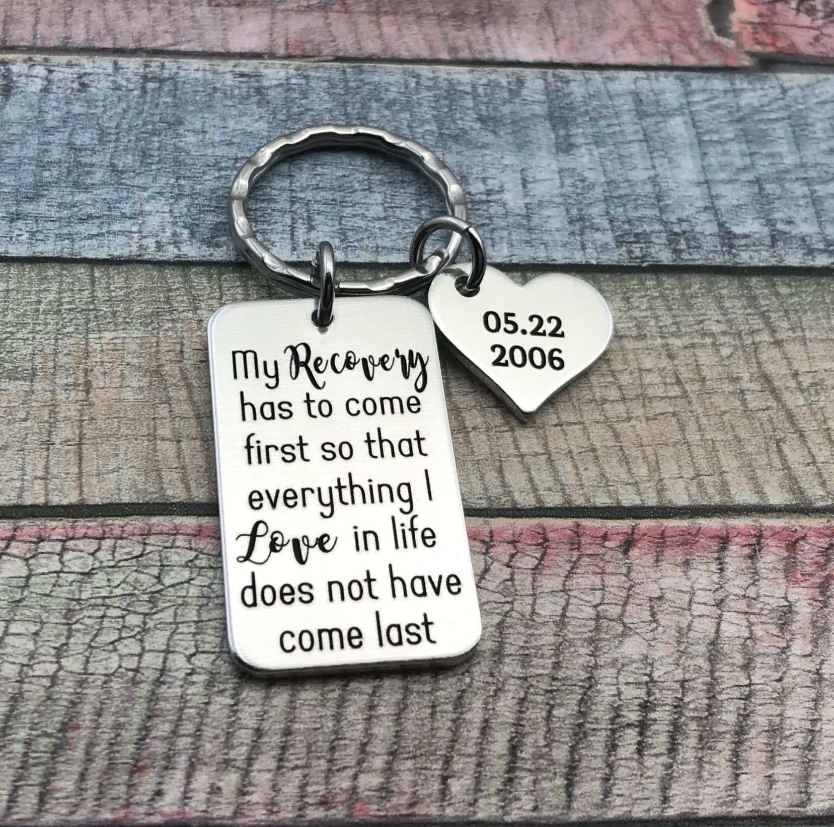 Custom Alcoholics Anonymous Sobriety Keychain - Daves Trophies