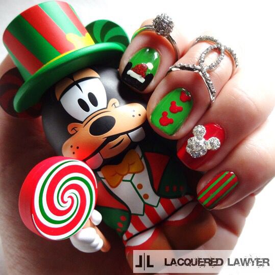 Christmas Disney Nails Pinterest Christmas Disney Nails
