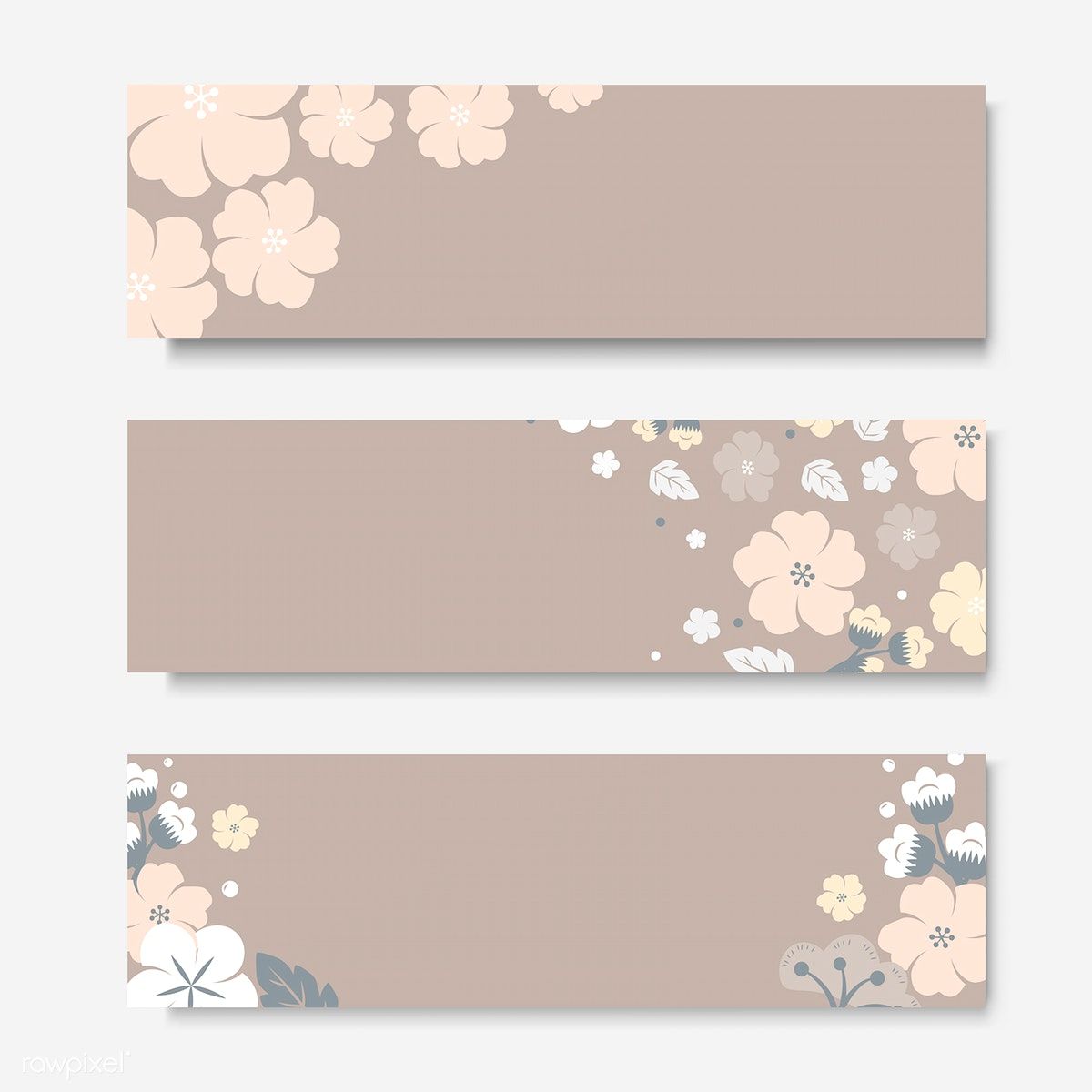 Download Flowers border rectangle card template vector | free image ...