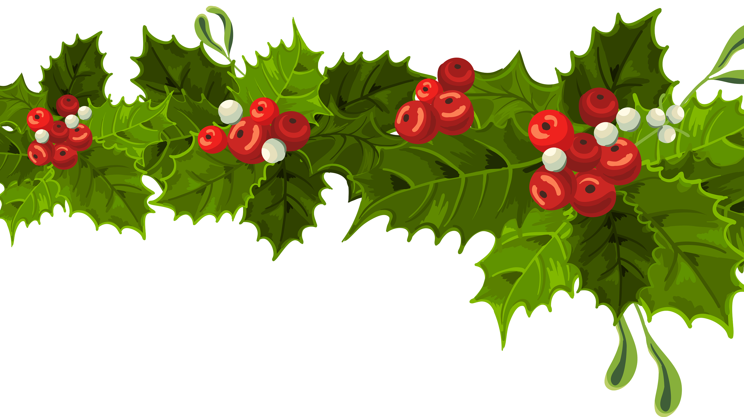 long holly border christmas clip art holiday scrapbook cards mistletoe border