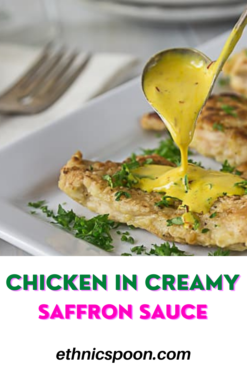 Chicken in creamy saffron sauce – Artofit