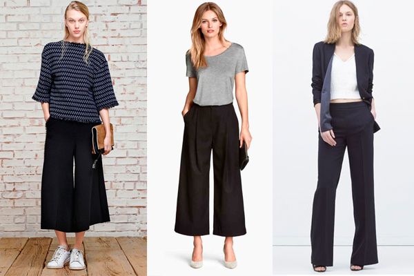 Pantalones anchos para este invierno 2015 | Pantalon ancho negro, anchos, Pantalones