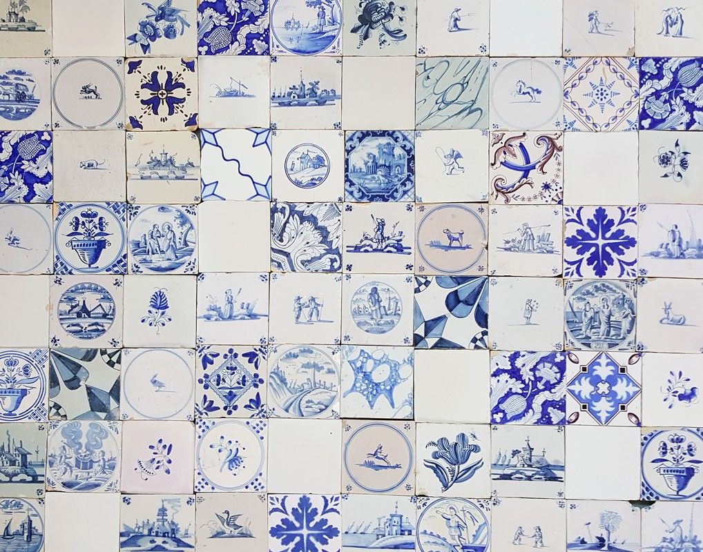 Mixed Aged Antique Dutch Wall Tiles As An Unique Backsplash Regts Mixed Aged Antique Dutch Wall Tiles As An Unique Backsplash Regts