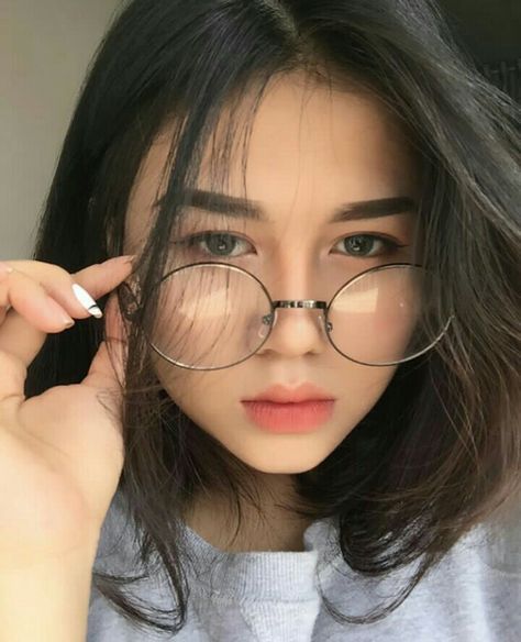 Korean girl with glasses