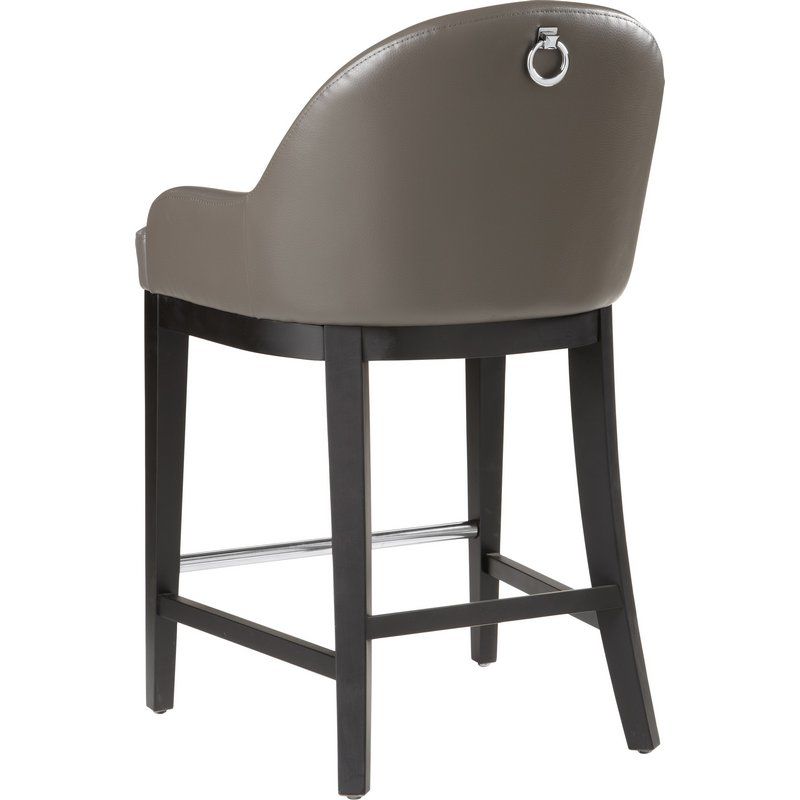 Sunpan Haven Counter Height Stool In Grey Leather Bar Chairs Sunpan 80438 Haven Counter Height Stool In Grey Leather