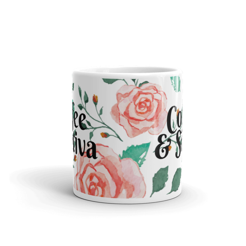 Coffee And Sativa Floral Coffee Mug Pothead Mom Club Mugs Coffee Mugs Coffee