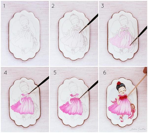 Como pintar una galleta - tutorial Pretty Cookies, Fancy Cookies, Iced Cookies, Easter Cookies, Cupcake Cookies, Cookies Et Biscuits, Cupcakes, Hand Painted Cookies, Paint Cookies