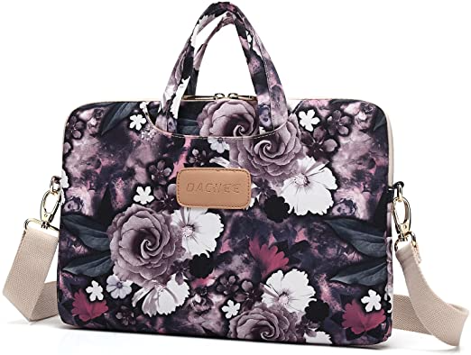 DACHEE Beige Rose Pattern 15 inch Waterproof Laptop Shoulder Messenger Bag for 14 Inch to15.6 inch Laptop and Macbook Pro 15 laptop Case DACHEE Beige Rose Pattern 15 inch Waterproof Laptop Shoulder Messenger Bag for 14 Inch to15.6 inch Laptop and Macbook Pro 15 laptop Case