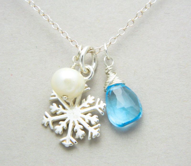 Superb Jewellery Christmas Gifts Part - 14: Christmas Jewelry, Snowflake Necklace, Winter Wedding Jewelry, Christmas Gift, Bridesmaid Necklace, Bridesmaid Jewelry. $38.00, Via Etsy.