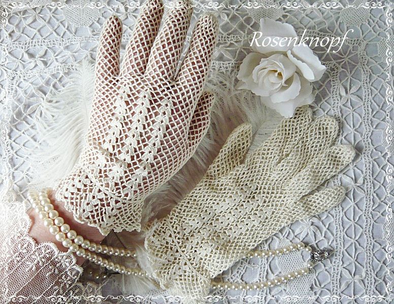 Ladys Mittens. Vintage Crochet Pattern