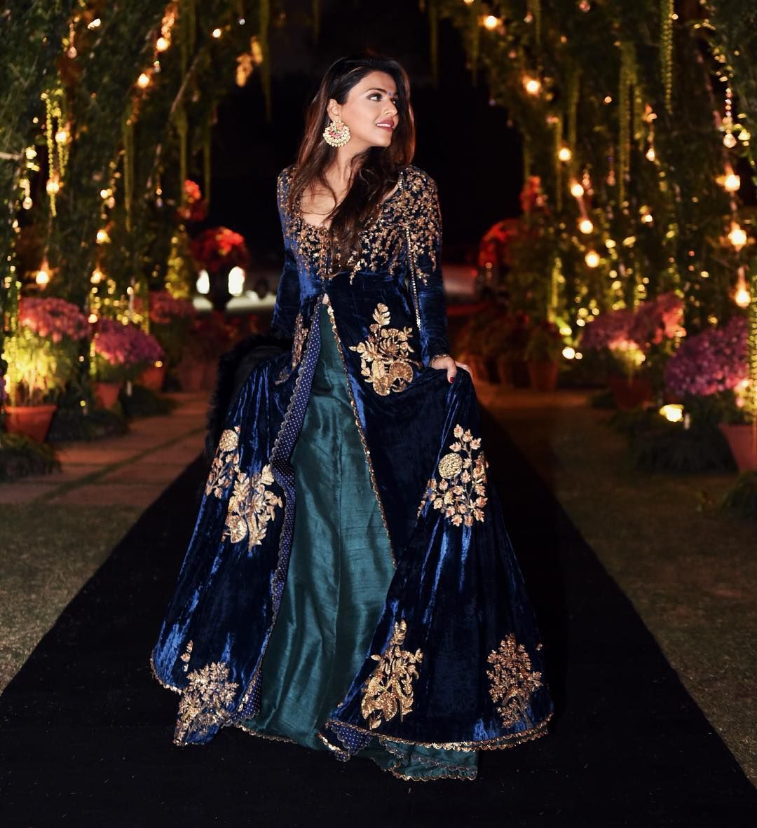 Buy Navy Blue Color Velvet Gown for Women Indian Traditional Dress Wedding  Bridal Anarkali Suit Designer Partywear Gown Bridesmaid Gown, RR-5626  Online in India - Etsy