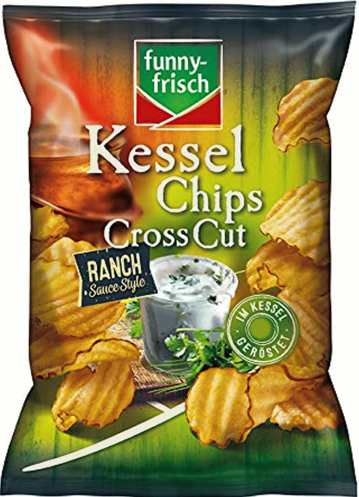 funny-frisch Kessel Chips Ranch Sauce Style 120g | Kartoffelchips