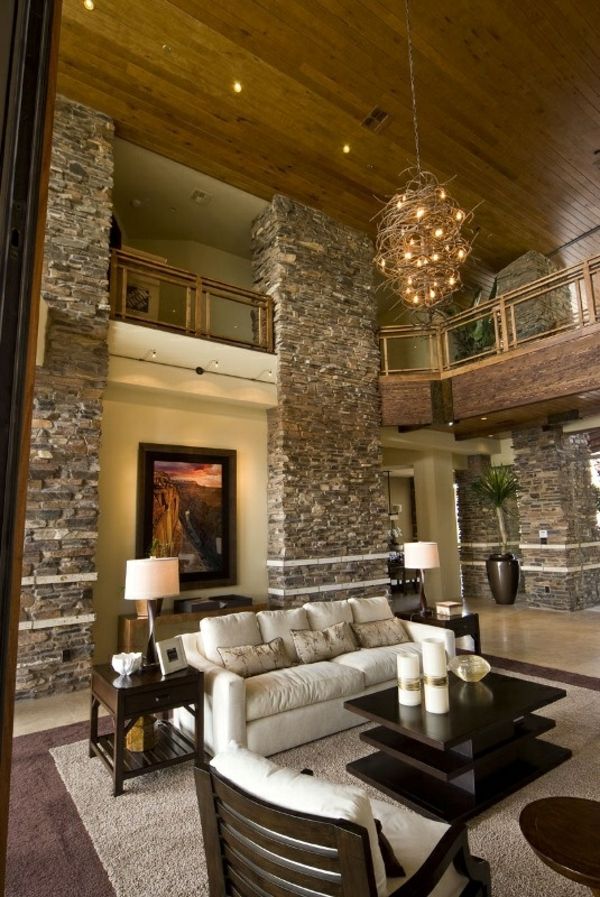 Natursteinwand im Wohnzimmer - die Natur zu Hause empfangen - wohnzimmer deko steinwand Natursteinwand im Wohnzimmer - die Natur zu Hause empfangen - wohnzimmer deko steinwand