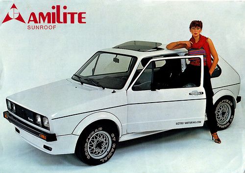 Retro 80s Fashion Style Amilite Sunroof Rinspeed Vw Golf Mk1