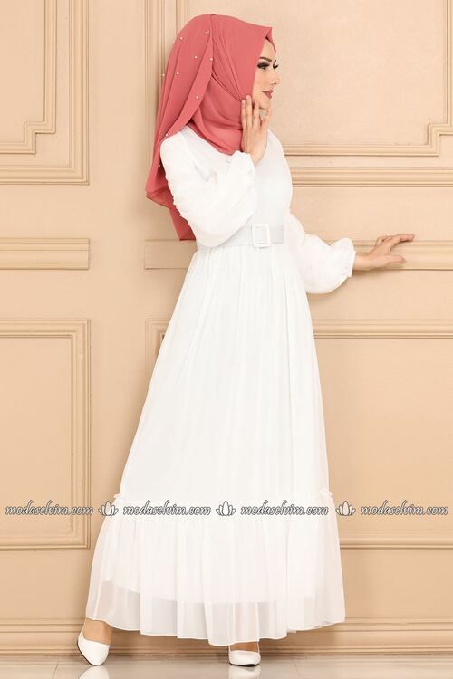 Modaselvim Elbise Balon Kol Sifon Elbise 5190ay342 Ekru Moda Stilleri Elbise The Dress Modaselvim Elbise Balon Kol Sifon Elbise 5190ay342 Ekru Moda Stilleri Elbise The Dress