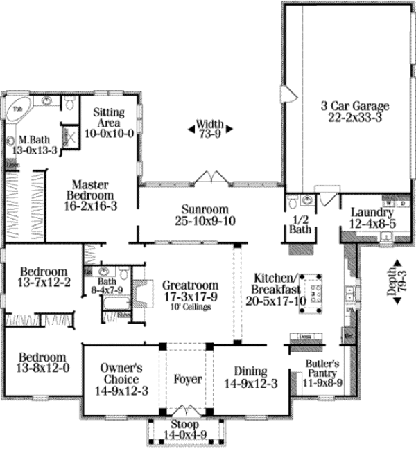 Colonial Style House Plan 3 Beds 2 5 Baths 3084 Sq Ft Plan 406 125 Southern House Plans New House Plans Basement House Plans