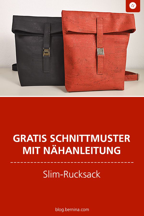 Gratis Schnittmuster mit Nähanleitung (Freebook): Slim-Rucksack nähen Video-Tutorial #diytutorial