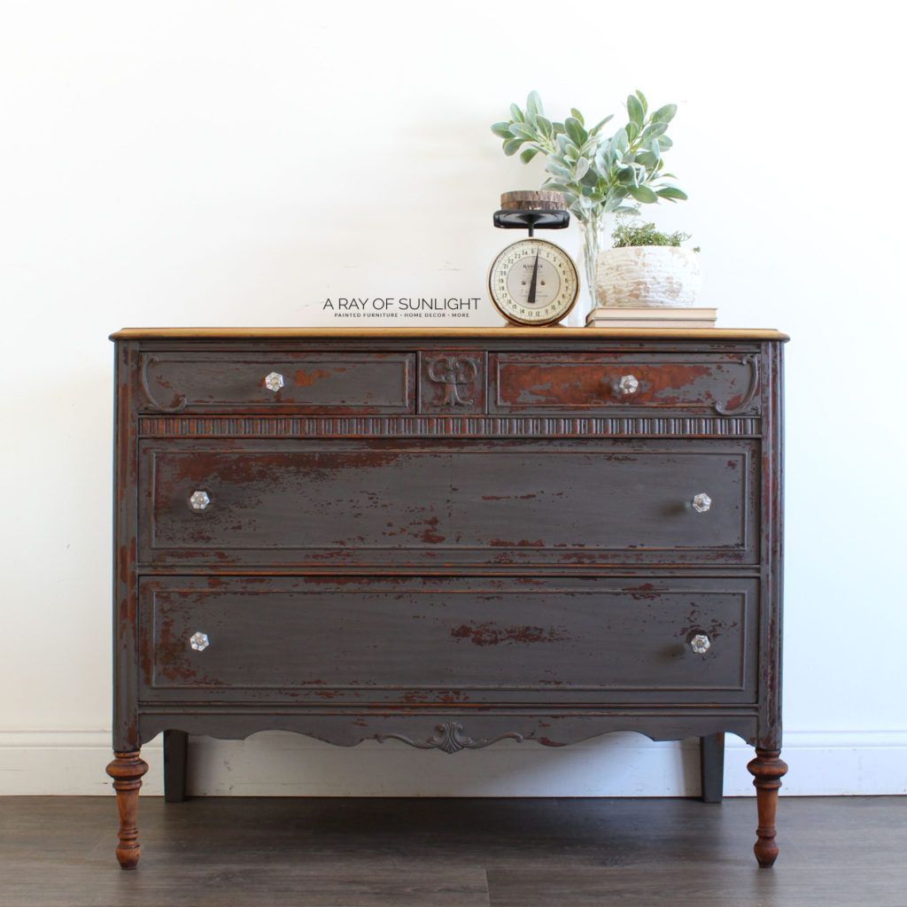 The Chippy Gray Milk Paint Dresser The Chippy Gray Milk Paint Dresser