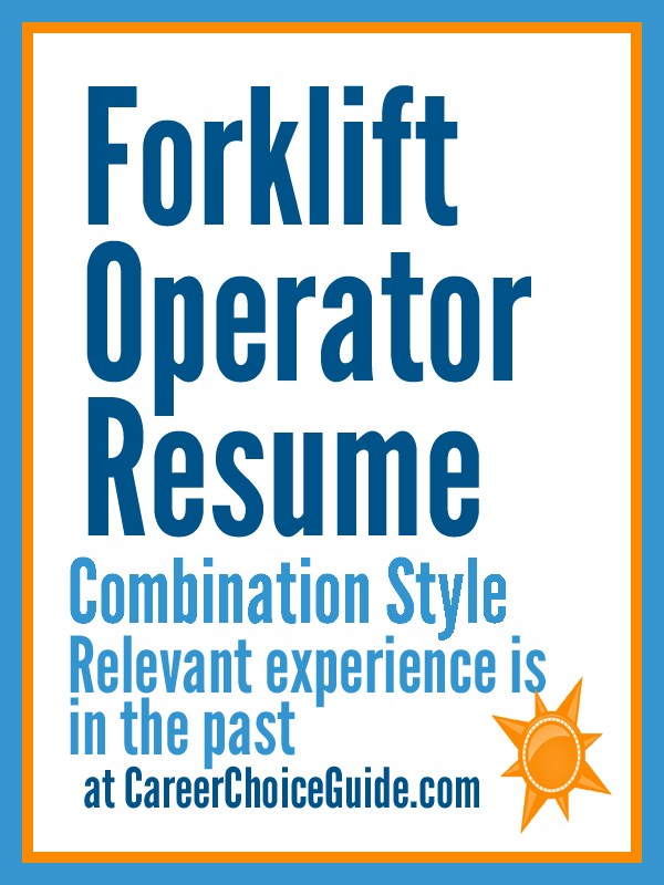 forklift operator resume sample resumes and cover letters