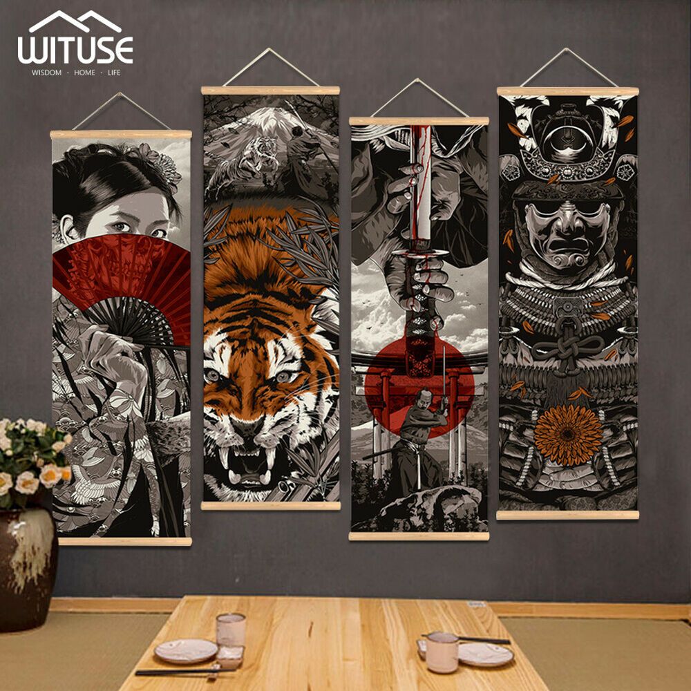 FASHION MAN WITH A HEAD OF A TIGER FUNKY MODERN CANVAS PRINT WALL ART PICTURE
