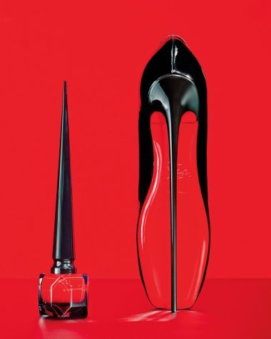 One Vogue Editor Takes Louboutin S New Scarlet Nail Polish Louboutin Ballerina Ultima Shoe And Rouge Lacquer Nailpolish