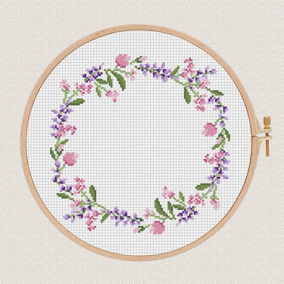 Flowers Cross Stitch Pattern Lavender Helleborus Floral Wreath Cool Cross Stitch Flower Patterns Flowers Cross Stitch Pattern Lavender Helleborus Floral Wreath Cool Cross Stitch Flower Patterns