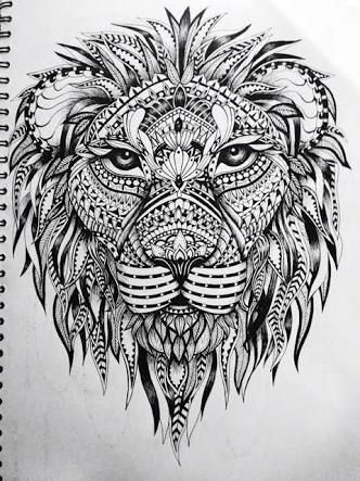 Download Image result for zentangle lion #Polynesiantattoos | Lion ...