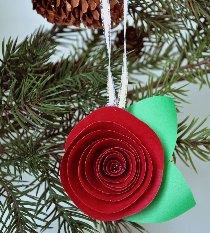 inspiration red paper flower christmas ornament dim do paper flower christmas ornaments