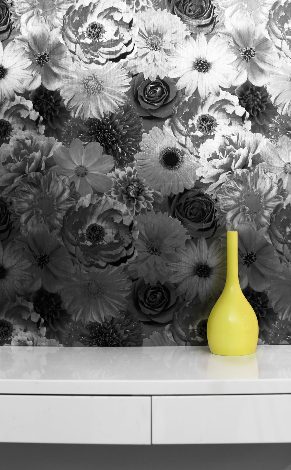 Arthouse Foil In Bloom Fuschia Metallic Floral Wallpaper 294000