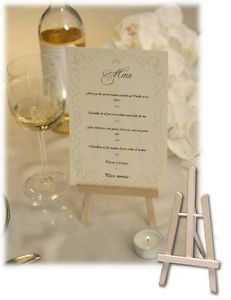 Menu De Table Mariage