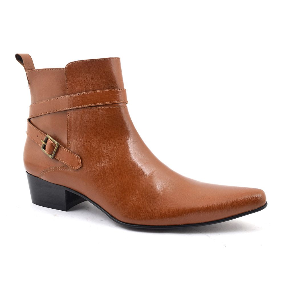 flat heel mens boots