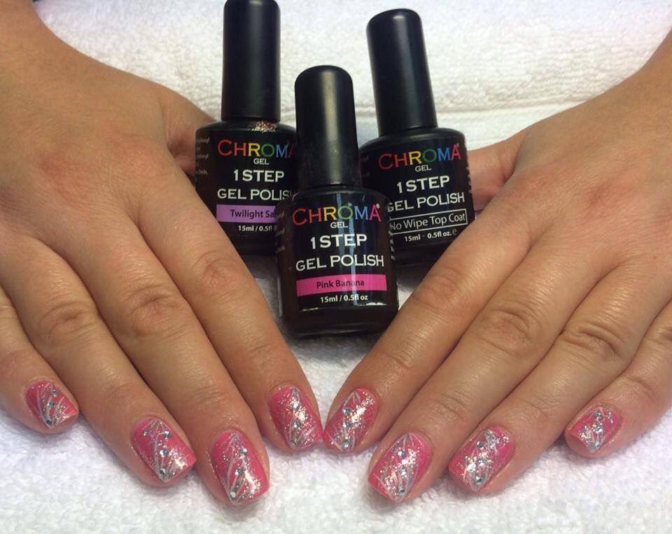 Awesome Nails Using 1 Step Www Chromagel Co Uk Gel Polish Nail Gel Polish Nail