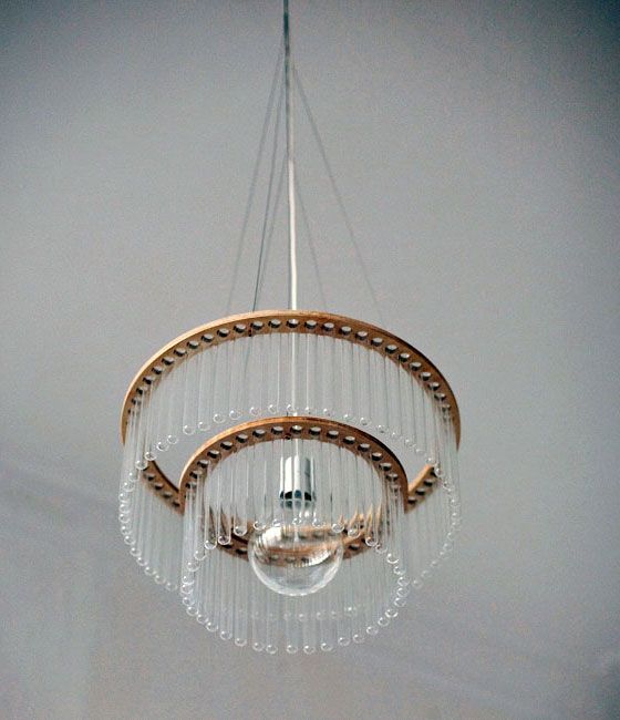 Glass Tube Chandelier: Maria by Gang Design Glass Tube Chandelier: Maria by Gang Design