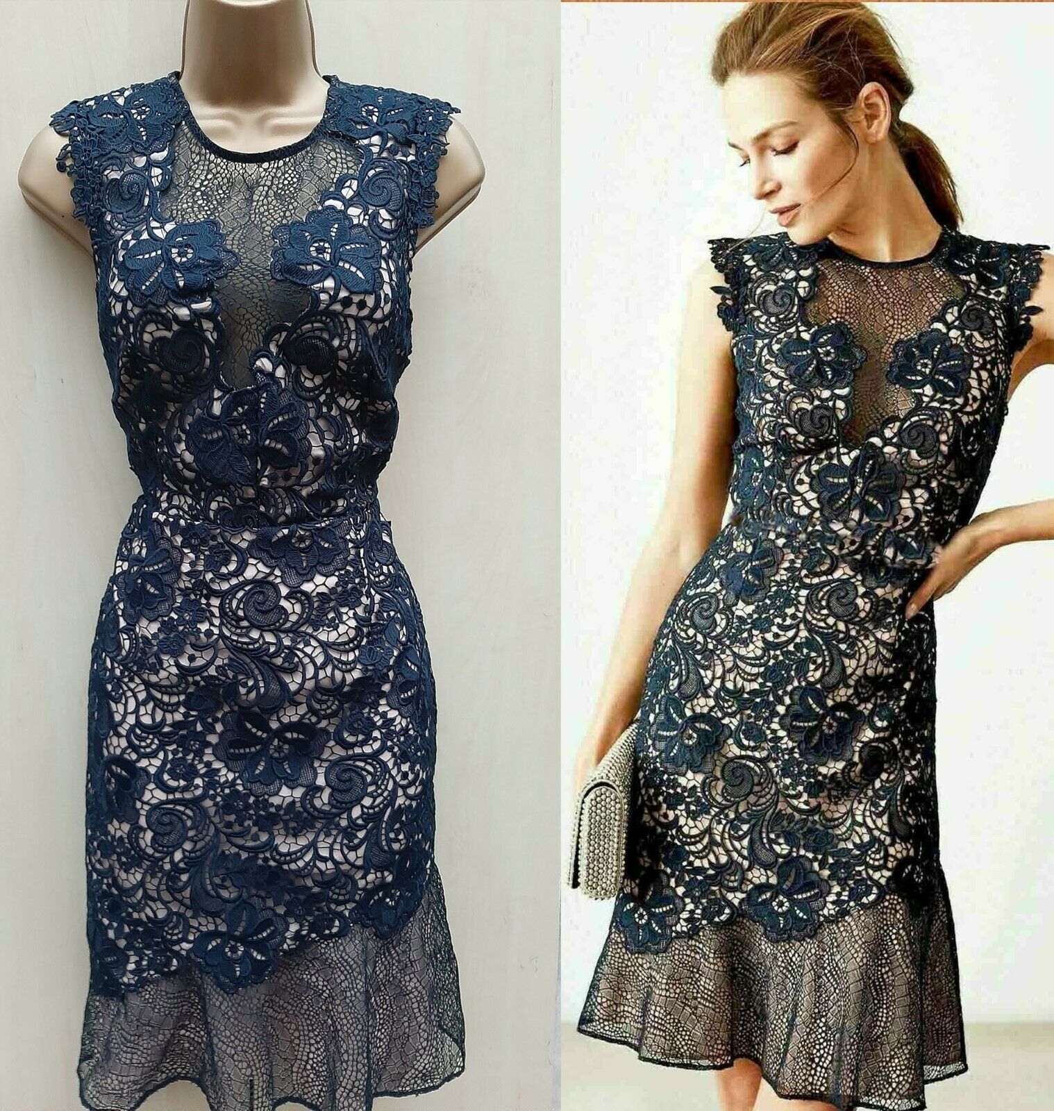 reiss june lace dress