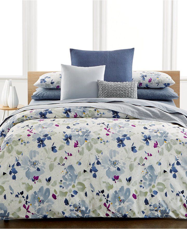 Calvin Klein Home Meadow Grass Duvet Cover French Style Bed King Size Duvet Covers Bedding Master Bedroom