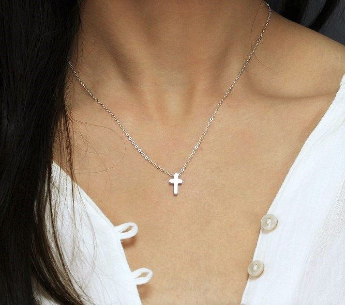 Women Pendant Necklaces Cross Gold Rose Flower Thin Boho Vintage Women Pendant Necklaces Cross Gold Rose Flower Thin Boho Vintage