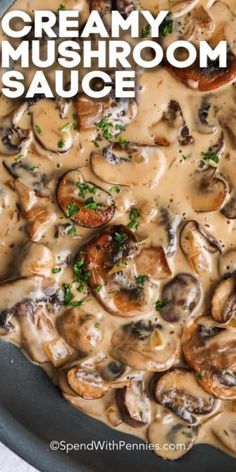 Gravy Recipes, Beef Recipes, Vegetarian Recipes, Chicken Recipes, Cooking Recipes, Healthy Recipes, Healthy Mushroom Recipes, Chicken Mushroom Recipes, Cream Sauce Recipes