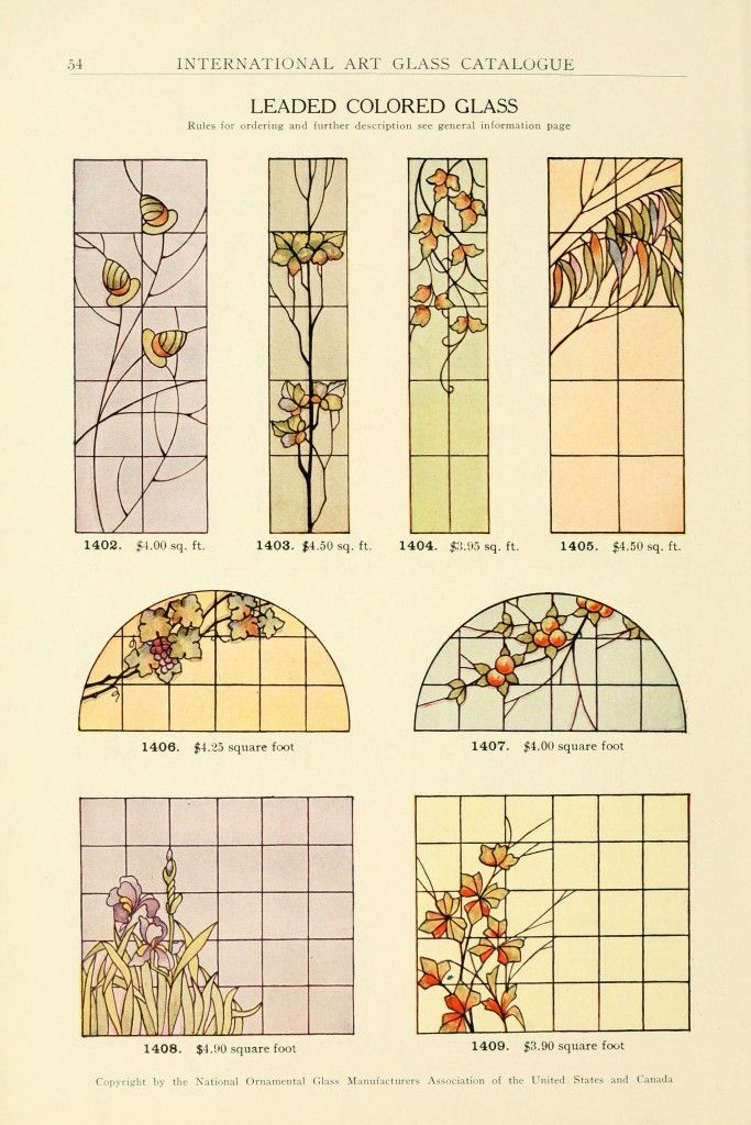 Window Art Glass of 1914 by the National Ornamental Glass Manufacturers Association of the United States and Canada