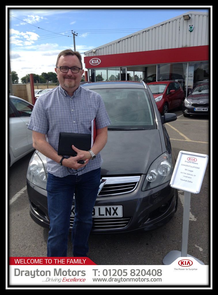Mr Legg Collected His New Vauxhall Zafira From Vanessa Welcome