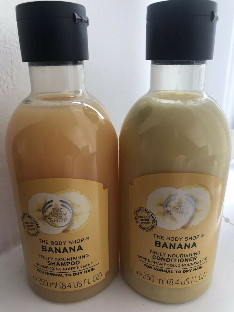 Body Shop Banana Shampoo And Conditioner New 250ml Vegetarian Ebay The Body Shop Banana Shampoo Shampoo