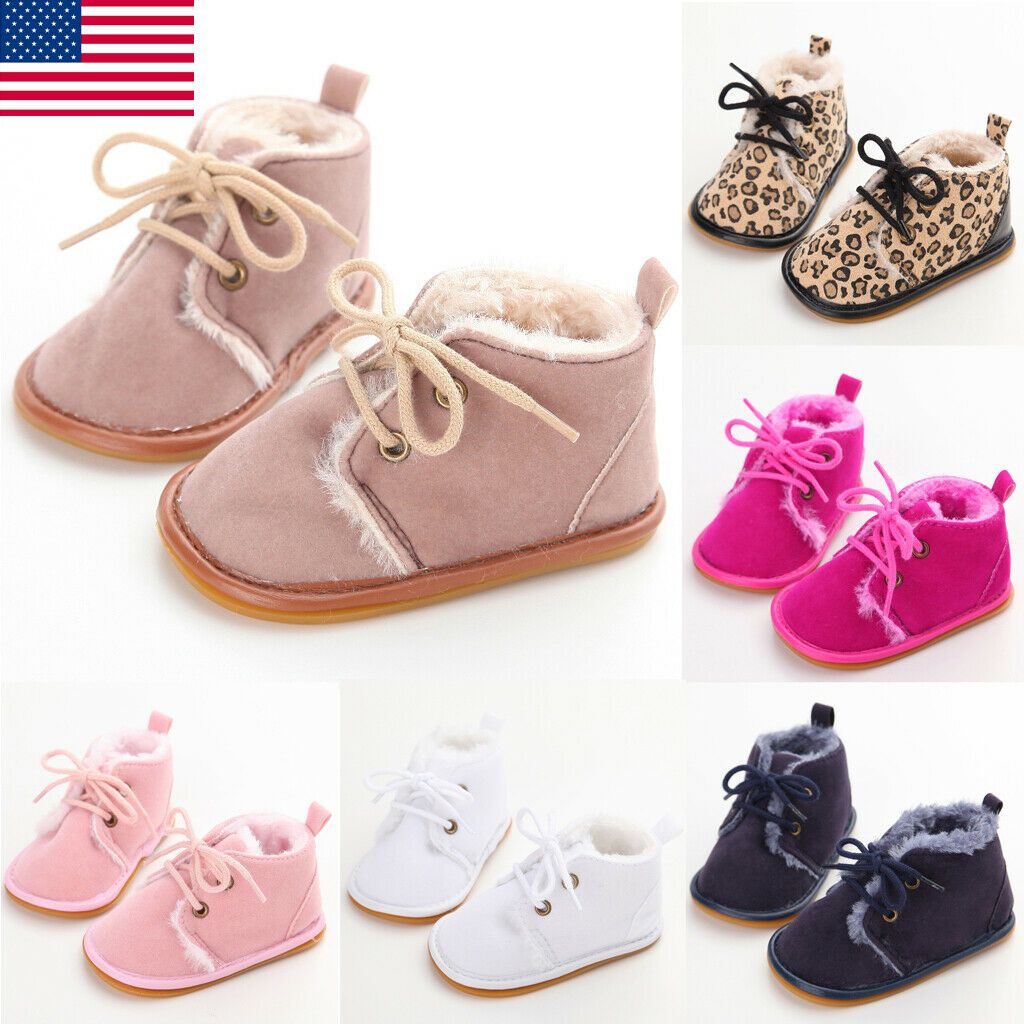 Baby Infant Prewalker Soft Sole Anti-slip Warm Shoes Toddler Cribs Slipper 0-18M